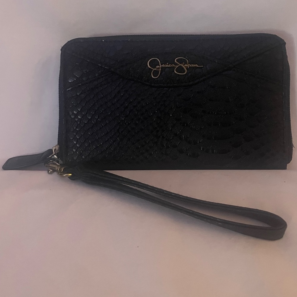 Jessica Simpson Black Wrist Wallet